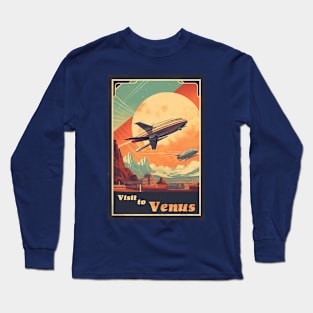 Venus Adventure Vintage Travel Poster Long Sleeve T-Shirt